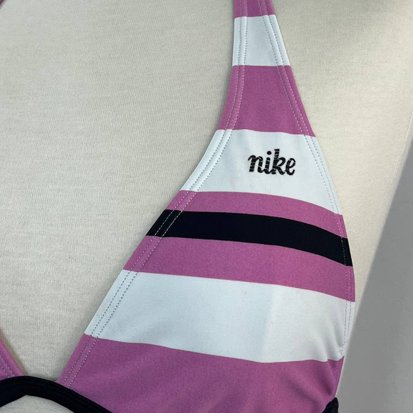 Nike Bikini Striped Swim Top Large - Picture 6 of 8